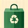 Icon van een groen doosje met een recycle teken, symboliseert duurzame verpakkingen.